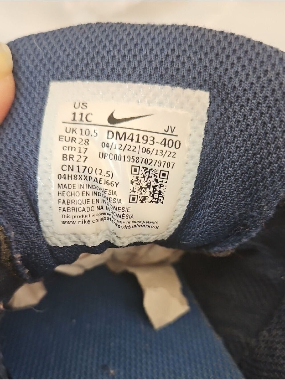 Nike Downshifter 12Younger Kids' Shoes Blue Sneakers Circular Fashion Pre-loved - Picture 12 of 17
